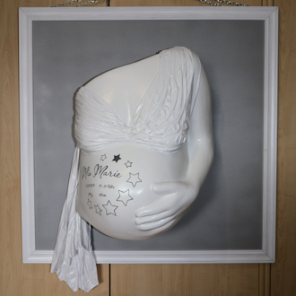 Babybauch-Gipsabdruck Negligee